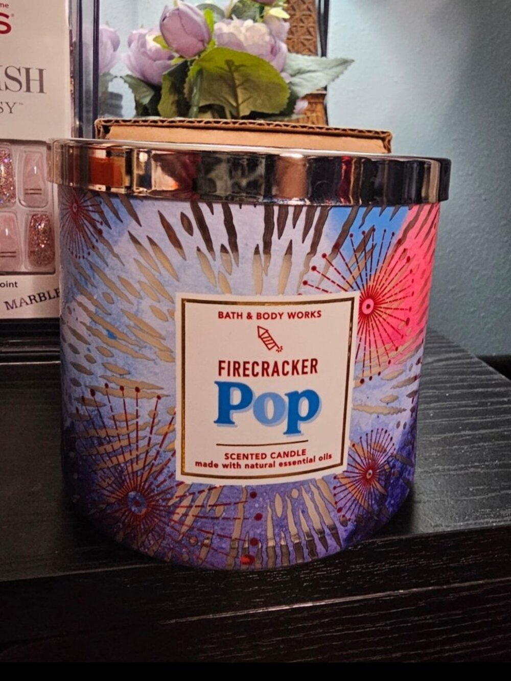 Bath & Bodyworks FIRECRACKER POP 3 Wick Candle NEW-SOLD OUT